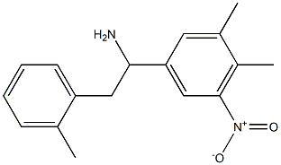 1-(3,4-dimethyl-5-nitrophenyl)-2-(2-methylphenyl)ethan-1-amine Struktur