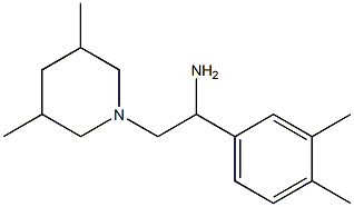 1-(3,4-dimethylphenyl)-2-(3,5-dimethylpiperidin-1-yl)ethan-1-amine Struktur