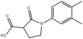 1-(3,4-dimethylphenyl)-2-oxopyrrolidine-3-carboxylic acid Struktur