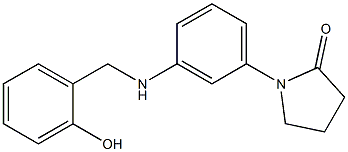 1-(3-{[(2-hydroxyphenyl)methyl]amino}phenyl)pyrrolidin-2-one Struktur