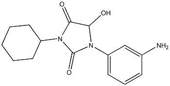 1-(3-aminophenyl)-3-cyclohexyl-5-hydroxyimidazolidine-2,4-dione Struktur