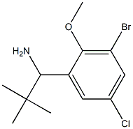 1-(3-bromo-5-chloro-2-methoxyphenyl)-2,2-dimethylpropan-1-amine Struktur