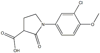 1-(3-chloro-4-methoxyphenyl)-2-oxopyrrolidine-3-carboxylic acid Struktur