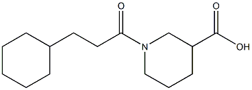 1-(3-cyclohexylpropanoyl)piperidine-3-carboxylic acid Struktur