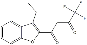 1-(3-ethyl-1-benzofuran-2-yl)-4,4,4-trifluorobutane-1,3-dione Struktur