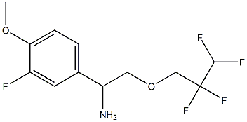 1-(3-fluoro-4-methoxyphenyl)-2-(2,2,3,3-tetrafluoropropoxy)ethan-1-amine Struktur