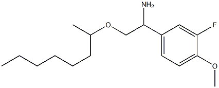 1-(3-fluoro-4-methoxyphenyl)-2-(octan-2-yloxy)ethan-1-amine Struktur