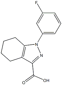 1-(3-fluorophenyl)-4,5,6,7-tetrahydro-1H-indazole-3-carboxylic acid Struktur