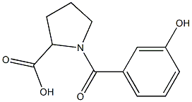 1-(3-hydroxybenzoyl)pyrrolidine-2-carboxylic acid Struktur