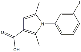 1-(3-iodophenyl)-2,5-dimethyl-1H-pyrrole-3-carboxylic acid Struktur