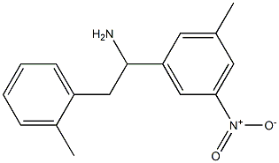 1-(3-methyl-5-nitrophenyl)-2-(2-methylphenyl)ethan-1-amine Struktur