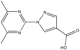 1-(4,6-dimethylpyrimidin-2-yl)-1H-pyrazole-4-carboxylic acid Struktur