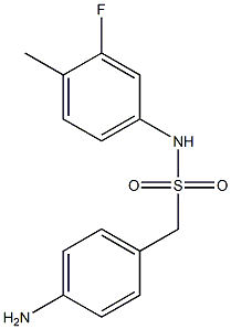 1-(4-aminophenyl)-N-(3-fluoro-4-methylphenyl)methanesulfonamide Struktur