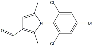 1-(4-bromo-2,6-dichlorophenyl)-2,5-dimethyl-1H-pyrrole-3-carbaldehyde Struktur