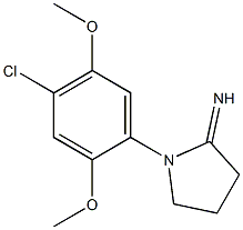 1-(4-chloro-2,5-dimethoxyphenyl)pyrrolidin-2-imine Struktur