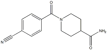 1-(4-cyanobenzoyl)piperidine-4-carboxamide Struktur