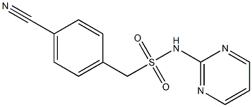 1-(4-cyanophenyl)-N-(pyrimidin-2-yl)methanesulfonamide Struktur