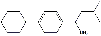 1-(4-cyclohexylphenyl)-3-methylbutan-1-amine Struktur