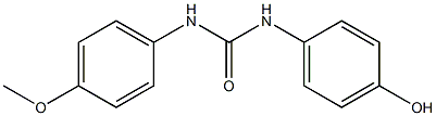 1-(4-hydroxyphenyl)-3-(4-methoxyphenyl)urea Struktur