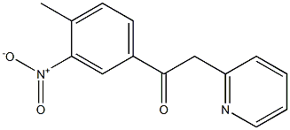 1-(4-methyl-3-nitrophenyl)-2-(pyridin-2-yl)ethan-1-one Struktur