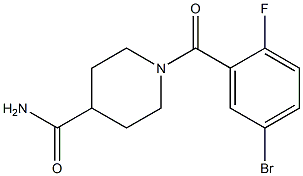 1-(5-bromo-2-fluorobenzoyl)piperidine-4-carboxamide Struktur