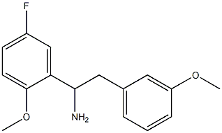 1-(5-fluoro-2-methoxyphenyl)-2-(3-methoxyphenyl)ethan-1-amine Struktur