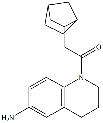 1-(6-amino-1,2,3,4-tetrahydroquinolin-1-yl)-2-{bicyclo[2.2.1]heptan-2-yl}ethan-1-one Struktur