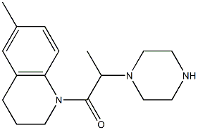 1-(6-methyl-1,2,3,4-tetrahydroquinolin-1-yl)-2-(piperazin-1-yl)propan-1-one Struktur