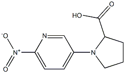 1-(6-nitropyridin-3-yl)pyrrolidine-2-carboxylic acid Struktur