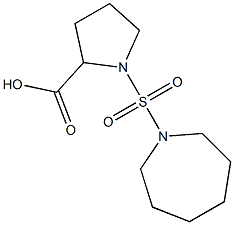 1-(azepane-1-sulfonyl)pyrrolidine-2-carboxylic acid Struktur