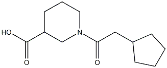 1-(cyclopentylacetyl)piperidine-3-carboxylic acid Struktur