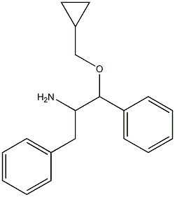 1-(cyclopropylmethoxy)-1,3-diphenylpropan-2-amine Struktur