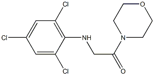 1-(morpholin-4-yl)-2-[(2,4,6-trichlorophenyl)amino]ethan-1-one Struktur