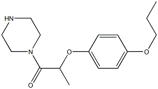 1-(piperazin-1-yl)-2-(4-propoxyphenoxy)propan-1-one Struktur