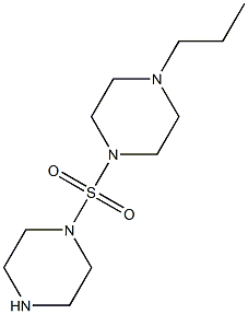 1-(piperazine-1-sulfonyl)-4-propylpiperazine Struktur