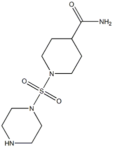 1-(piperazine-1-sulfonyl)piperidine-4-carboxamide Struktur