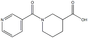 1-(pyridin-3-ylcarbonyl)piperidine-3-carboxylic acid Struktur