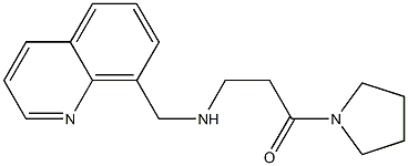 1-(pyrrolidin-1-yl)-3-[(quinolin-8-ylmethyl)amino]propan-1-one Struktur