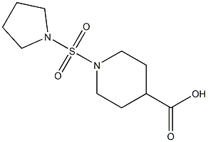 1-(pyrrolidine-1-sulfonyl)piperidine-4-carboxylic acid Struktur