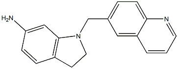 1-(quinolin-6-ylmethyl)-2,3-dihydro-1H-indol-6-amine Struktur