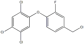 1,2,4-trichloro-5-[4-(chloromethyl)-2-fluorophenoxy]benzene Struktur