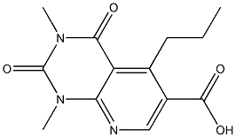 1,3-dimethyl-2,4-dioxo-5-propyl-1H,2H,3H,4H-pyrido[2,3-d]pyrimidine-6-carboxylic acid Struktur