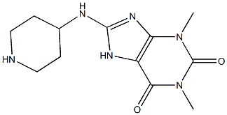 1,3-dimethyl-8-(piperidin-4-ylamino)-3,7-dihydro-1H-purine-2,6-dione Struktur