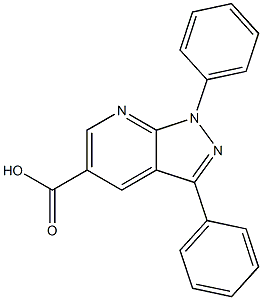 1,3-diphenyl-1H-pyrazolo[3,4-b]pyridine-5-carboxylic acid Struktur