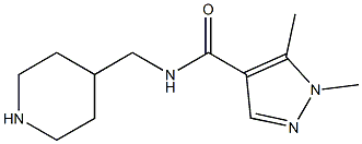 1,5-dimethyl-N-(piperidin-4-ylmethyl)-1H-pyrazole-4-carboxamide Struktur