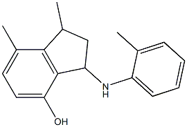 1,7-dimethyl-3-[(2-methylphenyl)amino]-2,3-dihydro-1H-inden-4-ol Struktur