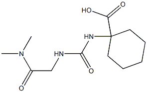 1-[({[2-(dimethylamino)-2-oxoethyl]amino}carbonyl)amino]cyclohexanecarboxylic acid Struktur