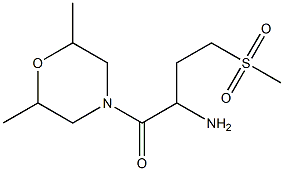 1-[(2,6-dimethylmorpholin-4-yl)carbonyl]-3-(methylsulfonyl)propylamine Struktur