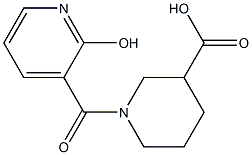 1-[(2-hydroxypyridin-3-yl)carbonyl]piperidine-3-carboxylic acid Struktur