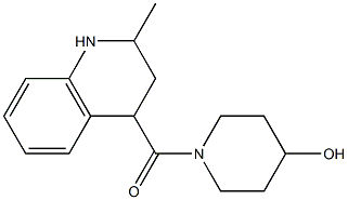 1-[(2-methyl-1,2,3,4-tetrahydroquinolin-4-yl)carbonyl]piperidin-4-ol Struktur